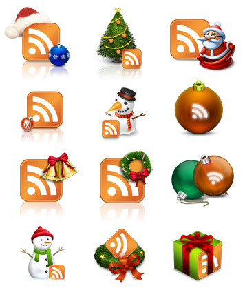 christmas rss icons